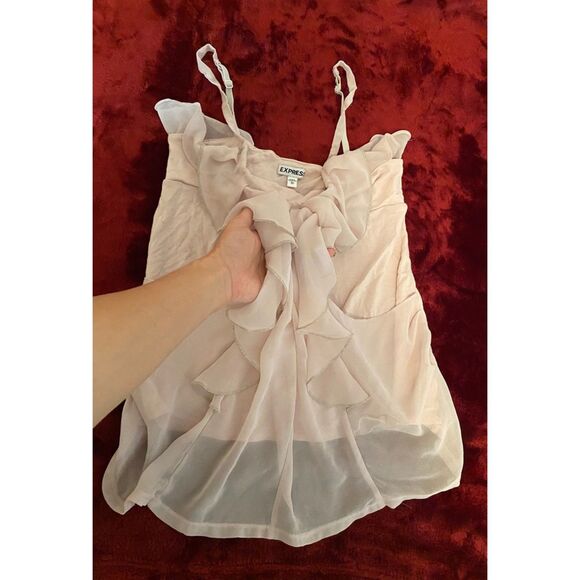 NWOT Express Raffle Top XS - Picture 2 of 8